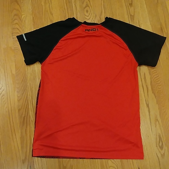 And1 Boy's XXL Orange & Black Shirt - Picture 4 of 4